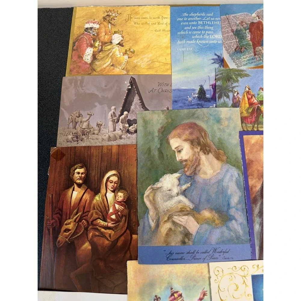 Vintage Christmas Cards Fronts ONLY for Scrapbooking Crafts Decoupage Lot of 50